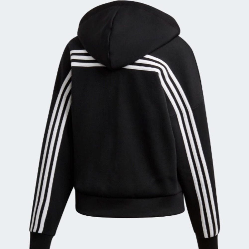 SOLD Adidas classic 3 stripe zip scuba hoodie Med - Picture 6 of 14